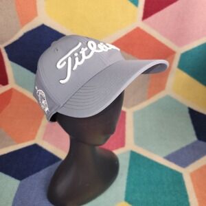 Titleist Golf Hat Gray Blissful Meadows Golf Club Adjustable Strapback Cap